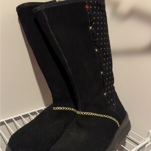 UGG Black and Yellow Winter Boots